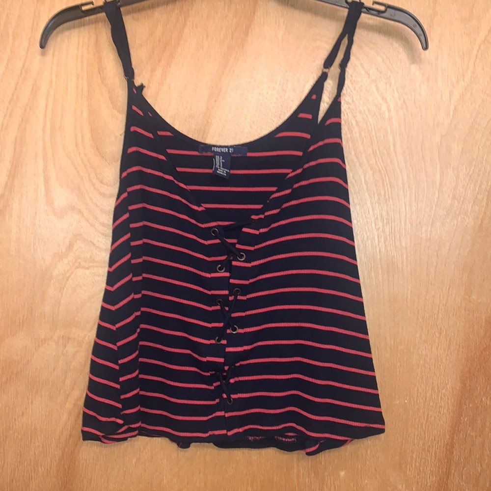 Black and red spaghetti strap shirt